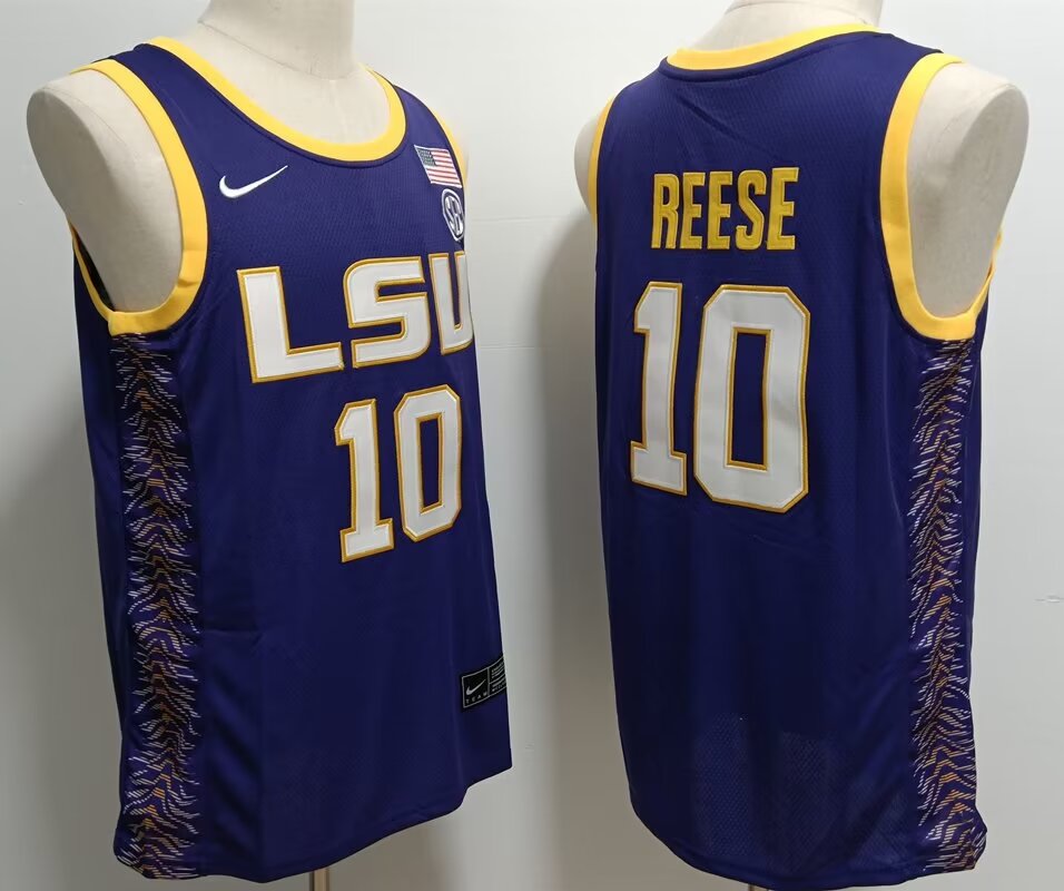2024 NCAA Men LSU Tigers #10 Reese blue Nike jerseys->ncaa teams->NCAA Jersey